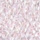 Abalorios Miyuki Long Magatama 4x7mm - White-pink color lined LMA-427